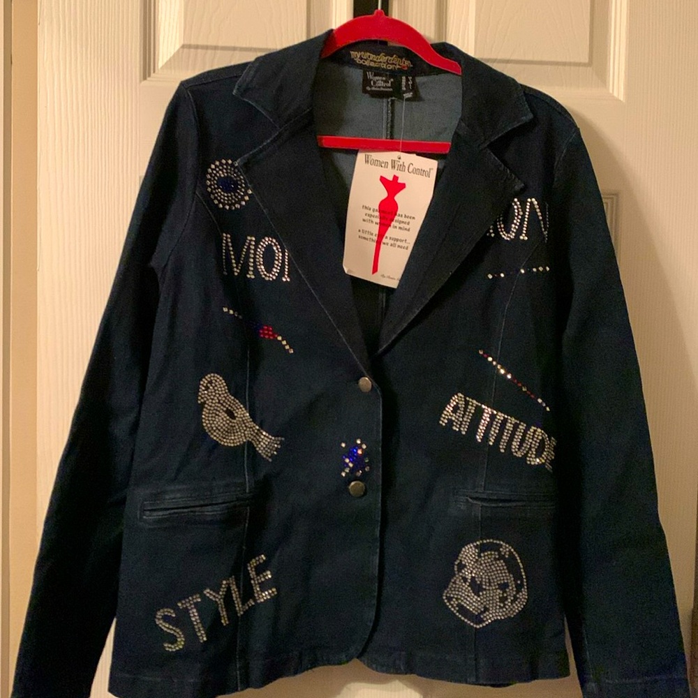 Women W/Control Denim Blazer